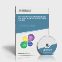 2022-2027年中國粘合劑涂料技術咨詢行業市場供需及重點企業投資評估研究分析報告